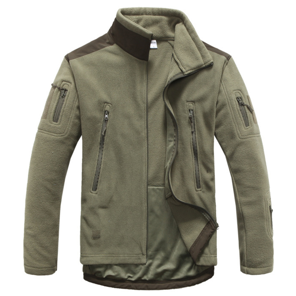 겨울 군사 양털 전술 재킷 남자 야외 스포츠 따뜻한 코트 군사 Softshell 하이킹 겉옷 육군 전투 재킷